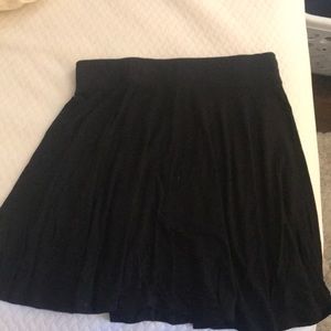 Basic black high waisted skirt